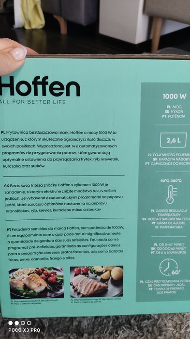 Air fryer nowa beztluszczowa frytkownica 1000 w