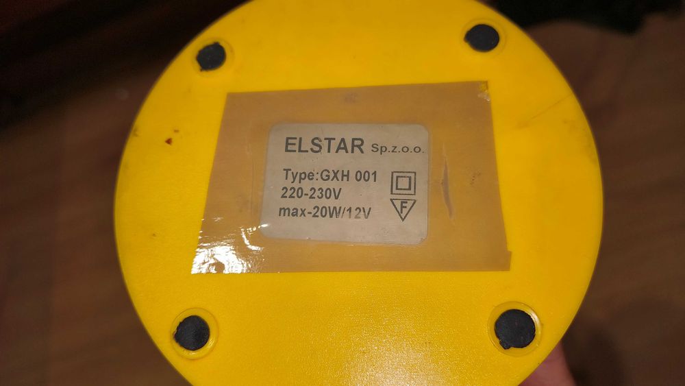 Lampa biurkowa vintage yellow El Star 20w halogen stan bdb