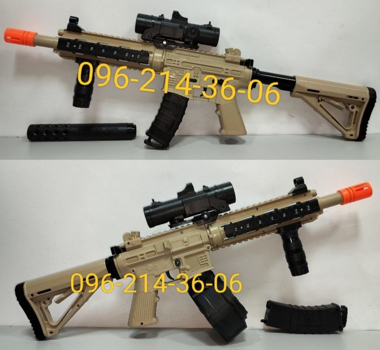Дитячий автомат на орбізах M416 з барабаном і оптичним прицілом Орбіган