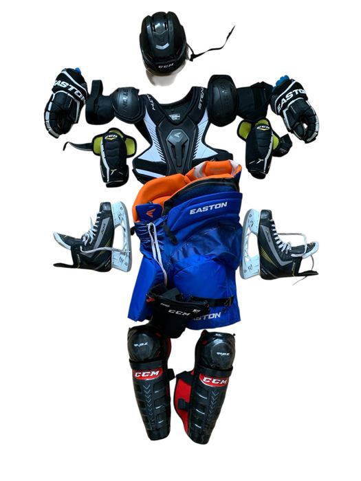 Kompletny sprzęt hokejowy CCM + torba Bauer – bardzo dobry stan