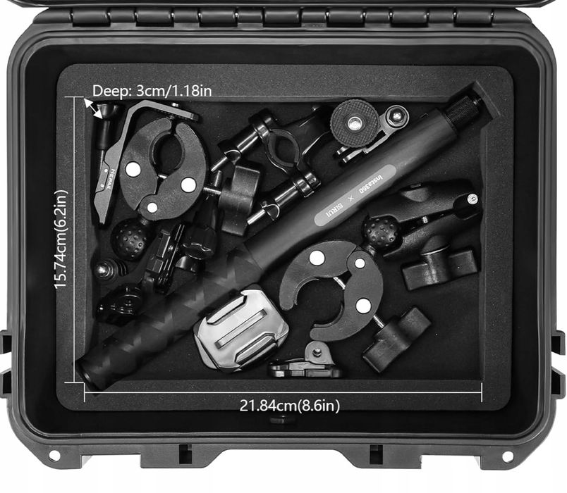 Walizka ochronna Amazear do Insta360 X4/X3 Combo wodoodporne etui