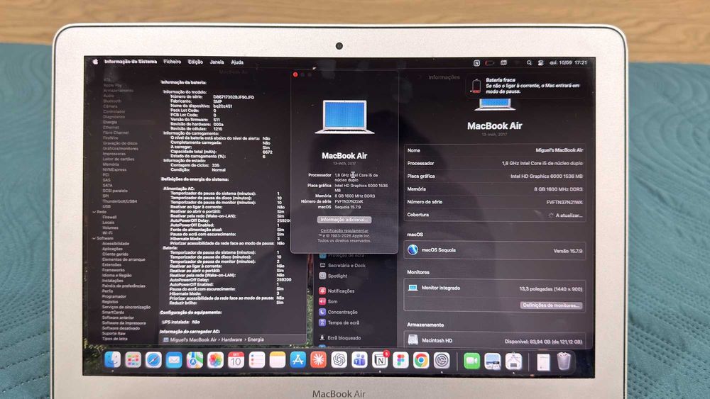 Apple MacBook Air 13" 2017 – i5 / 8GB RAM / 128GB SSD