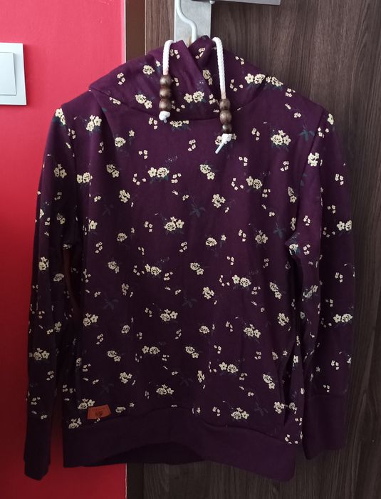 Bluza bordowa z kapturem