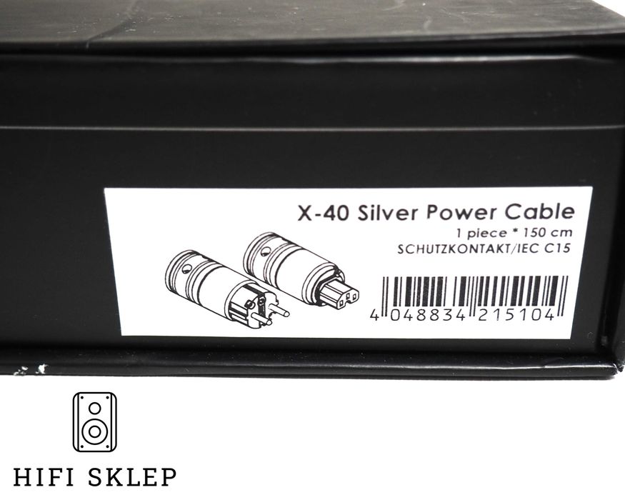 VIABLUE X-40 Silver T6S Power EU -kabel zasilający