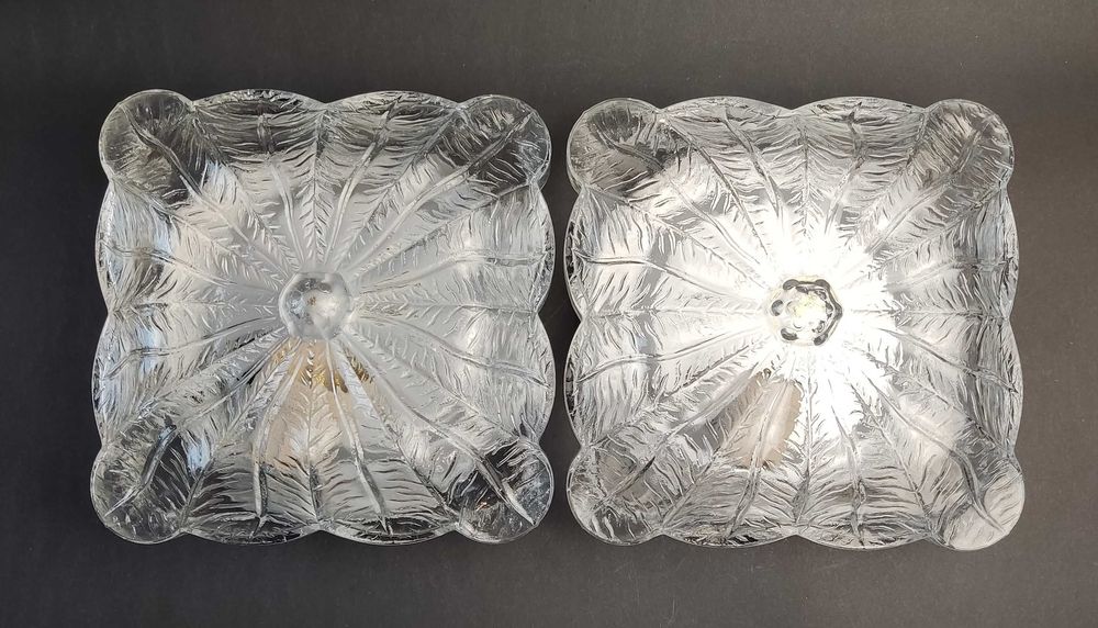 Zestaw dwóch plafonów - wzór kwiat - lata 70 , stan bdb