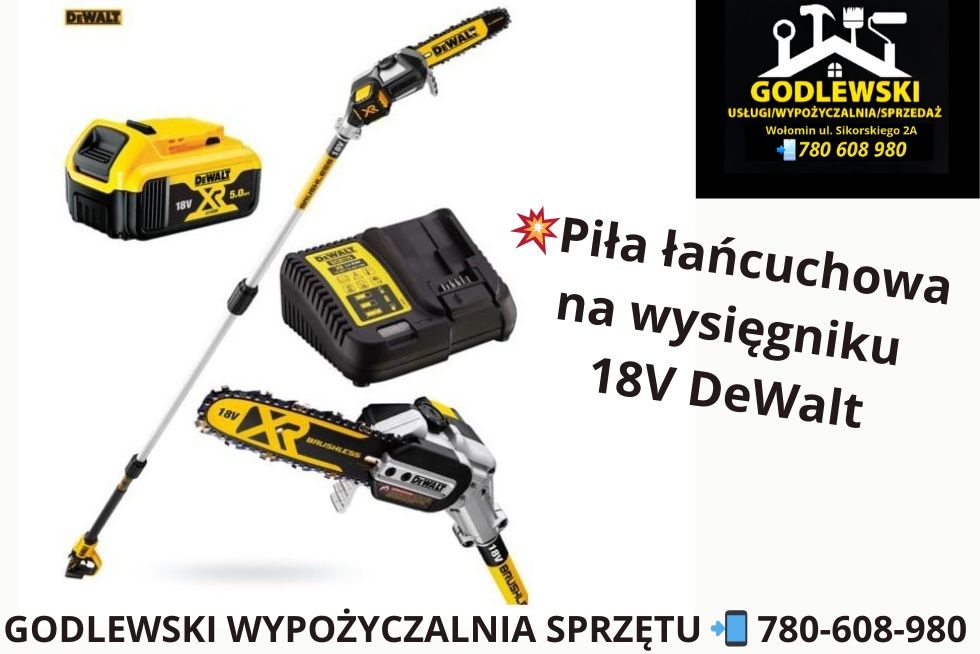 Wypożyczalnia! Piła łańcuchowa na wysięgniku, Nożyce na wysięgniku