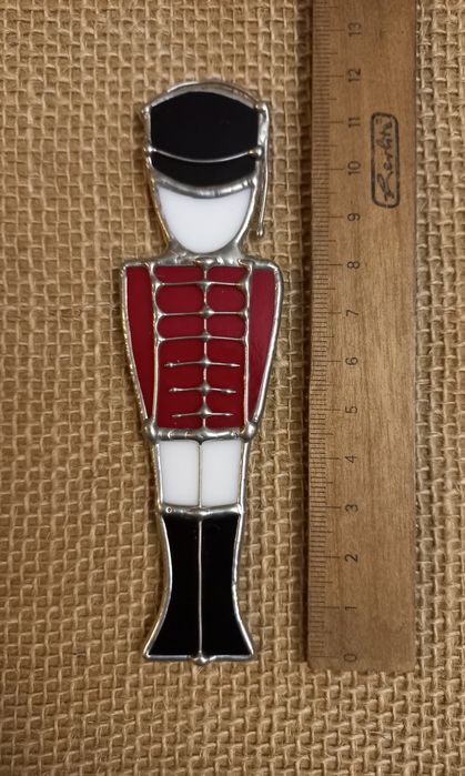 Witrażowe ozdoby choinkowe vintage rękodzieło