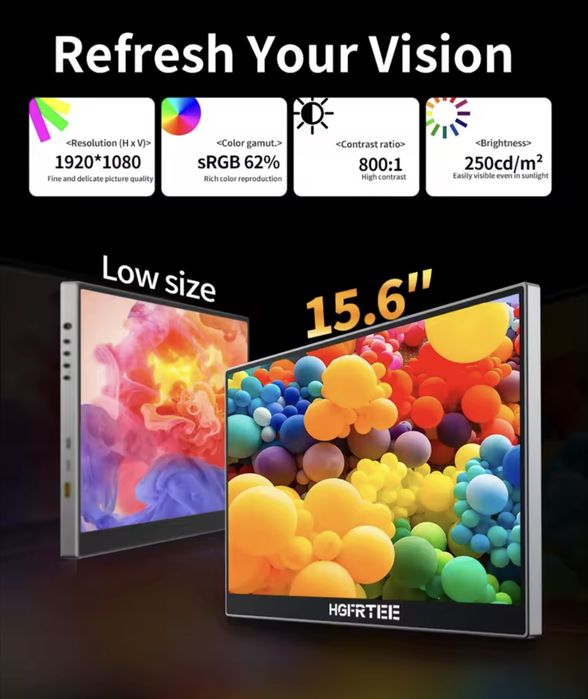 Портативний монітор HGFRTEE 15.6