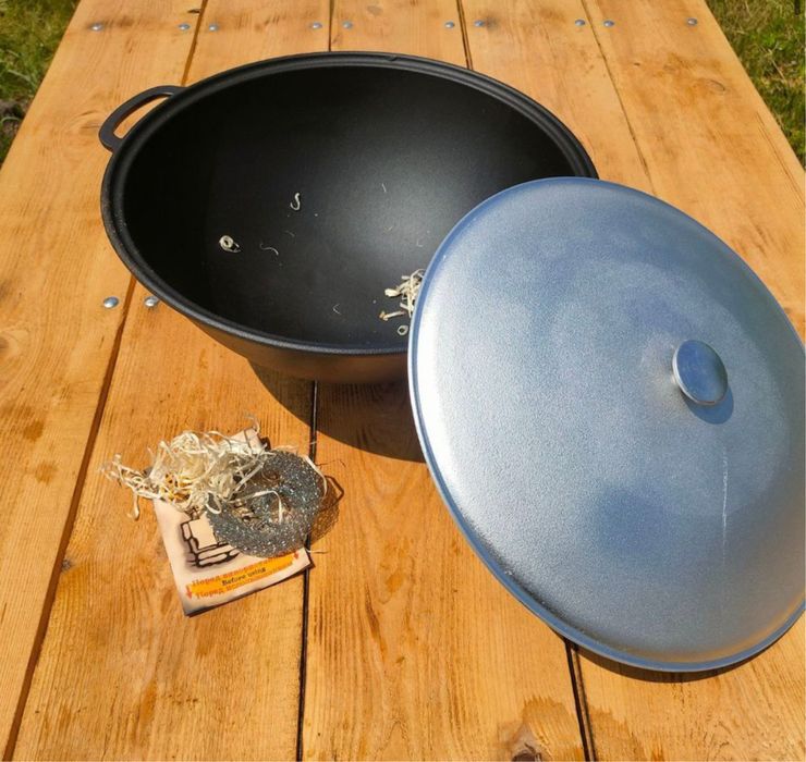 Чугунный казан с крышкой сковородой / чавунний казан /казан 3-18л