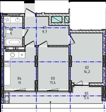 2-rooms apartment apartment by the address st. Kapushanskaya (area 56,7 m²) - Atlanta.ua - photo 4