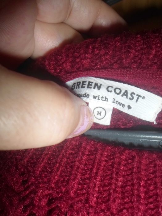 vestido de malha para mulher da marca Green Coast vermelho escuro
