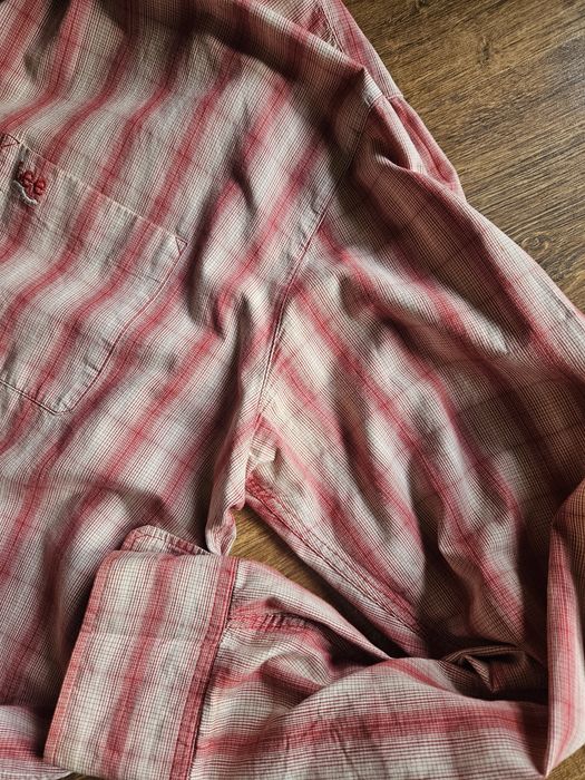 Koszula Lee XXL szer 64x2 bawełna beżowo- czerwona