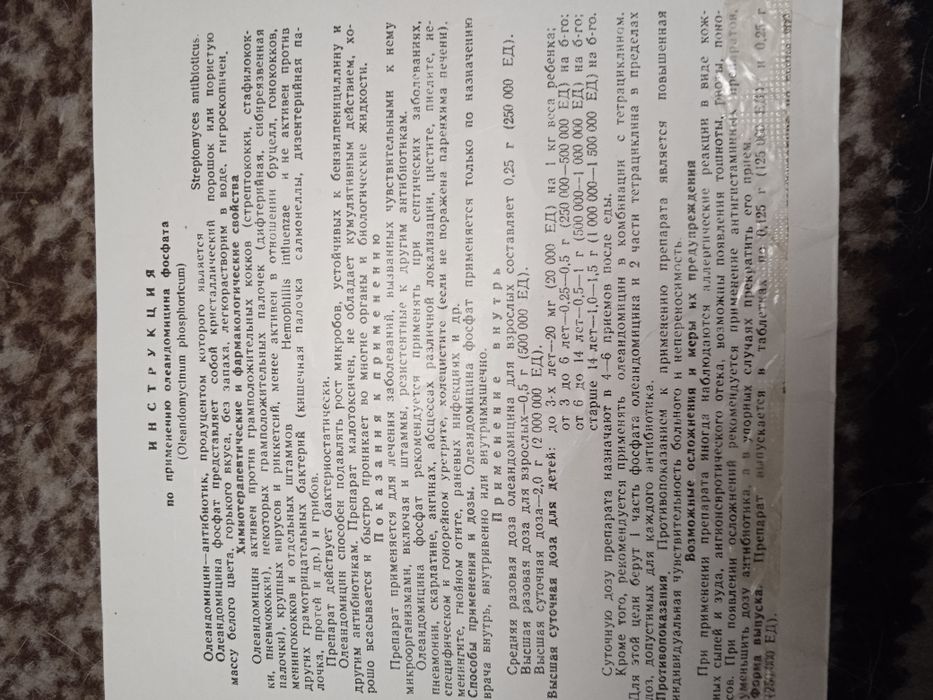 Инструкции к лекарствам