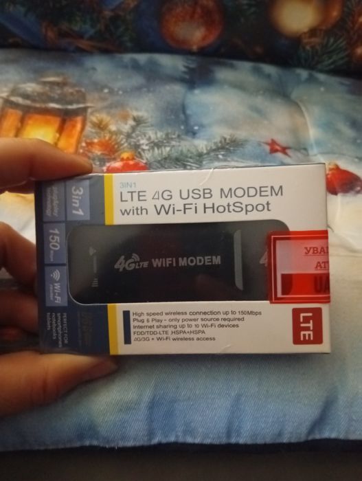 Ціну знижено 800 грн! НОВИЙ 4G LTE USB Модем з Wi-Fi роутером (3in1 HotSpot) — Запечатаний!