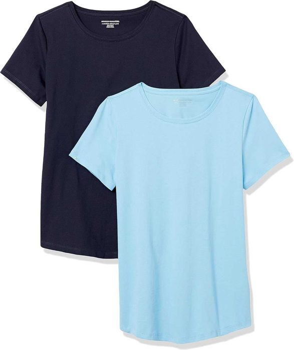 Zestaw 2 T-Shirt AMAZON ESSENTIALS Damskich Bawełna Dekolt W Serek XL