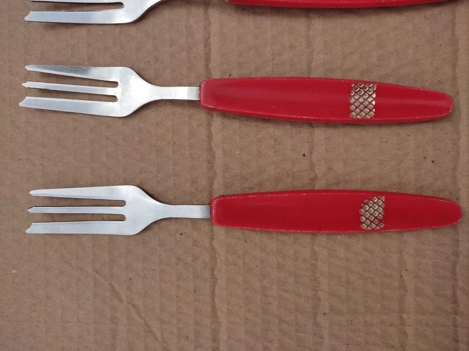 komplet 6 szt widelczyki do ciasta PRL