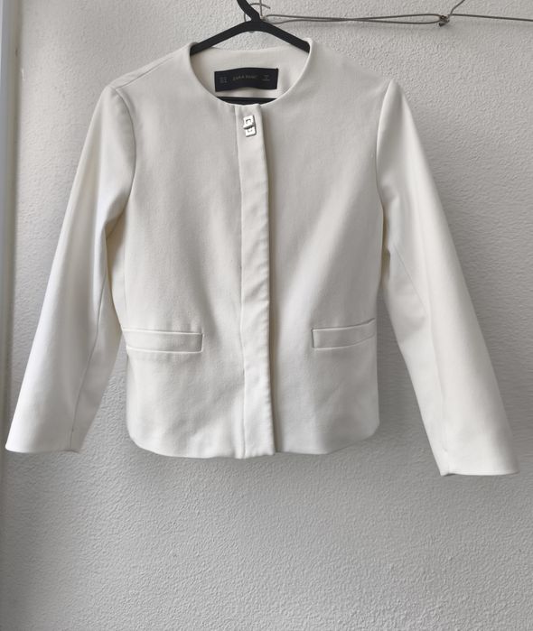Blazer branco curto