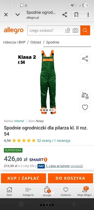 Spodnie dla pilarza