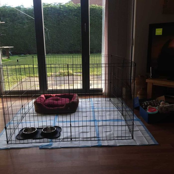 Клітка манеж с дверкой 180х60х76 см клетка для собак кошек щенков