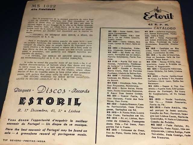 Moniz Trindade / Maria Lemos - Vynil 45 RPM