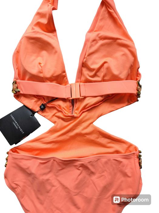 Nowy pomarańczowy strój kostium kąpielowy 36,S monokini Forever Unique