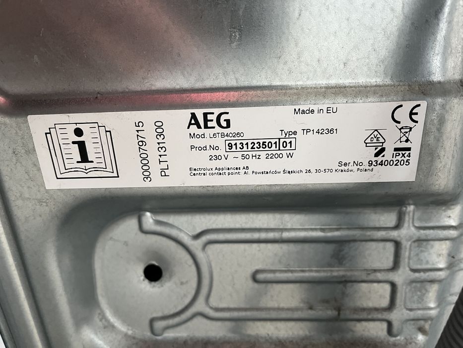 Пральна машина AEG Seria 6000 На 7 кг. Шир 40 см.