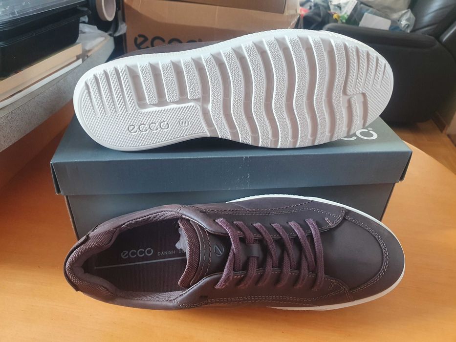 Buty męskie skórzane brązowe sneakersy Ecco Byway 44 EU  28 CM