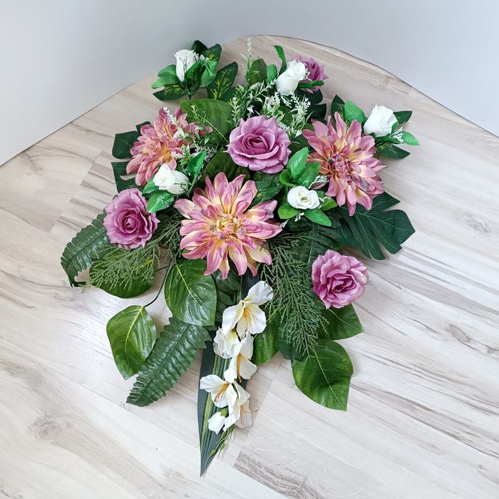 Komplet wiązanka stroik na grób cmentarz