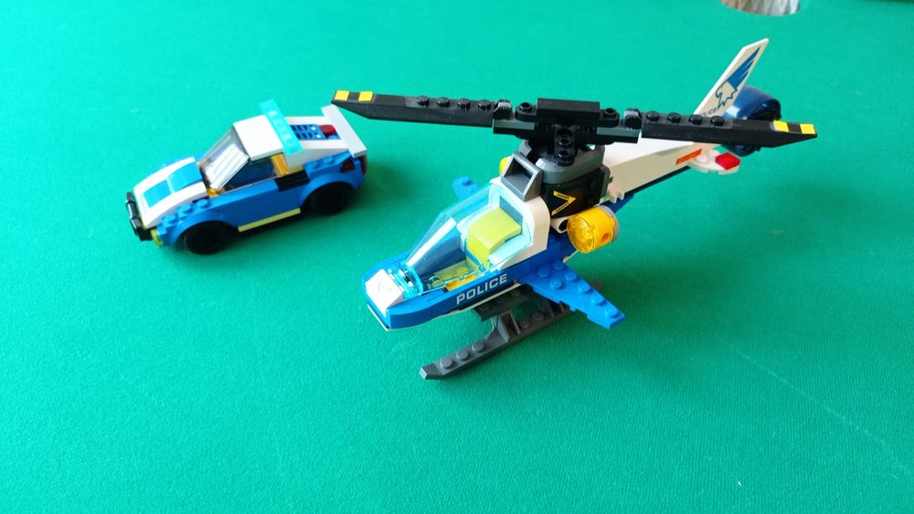 Lego city policja helikopter i radiowóz. Oryginalne