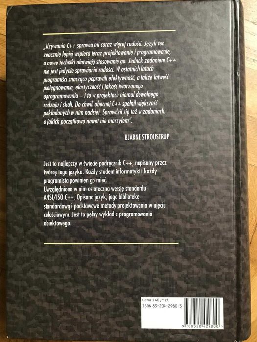Klasyka informatyki. Język C++ Bjarne Stroustrup