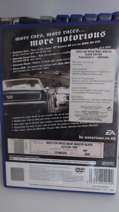 Need for Speed Most Wanted Black Edition  - Ps2