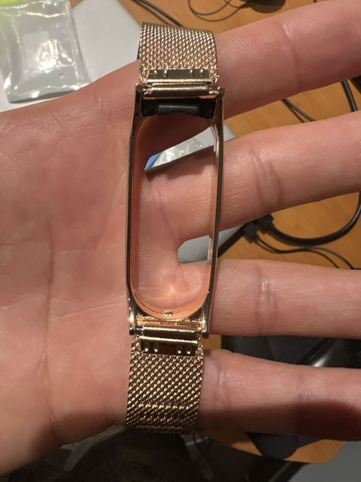 Bransoletka stalowa w kolorze złota do Mi Band 5