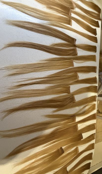 GrzechHair wlosy naturalne ,wlosy na tasmie ,tape on duo blond naturalny 35 kanapek dlugosc ok 35 cm ,hairtak