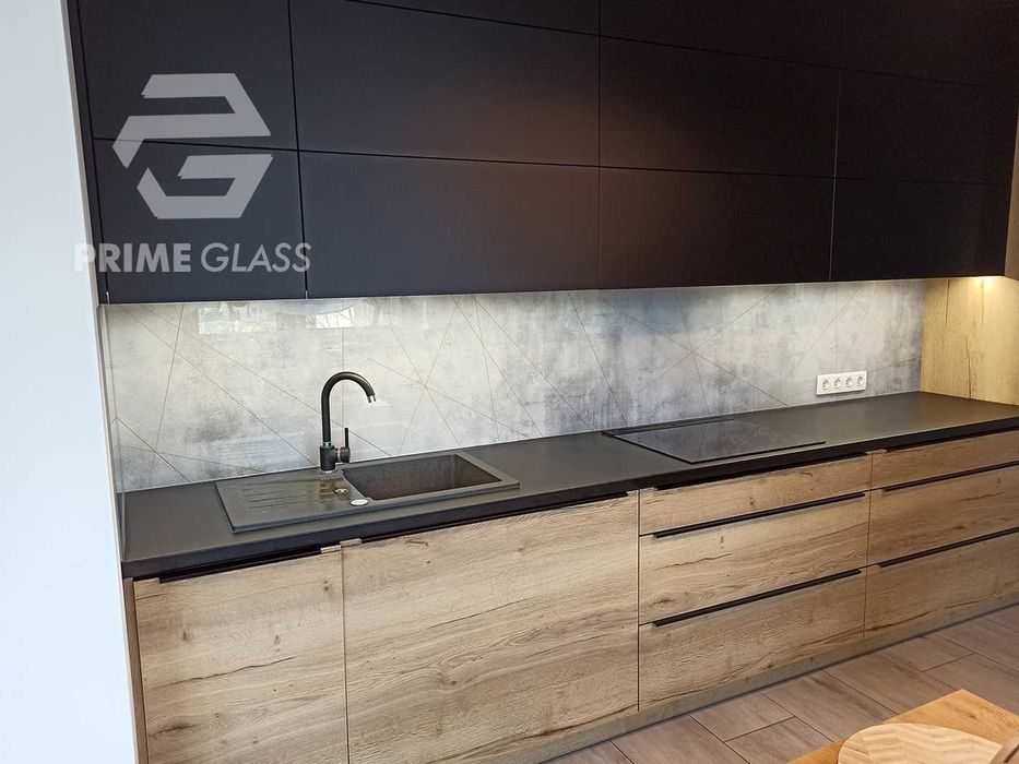 Druk UV na szkle / Panel szklany do kuchni / Szkło hartowane z grafiką