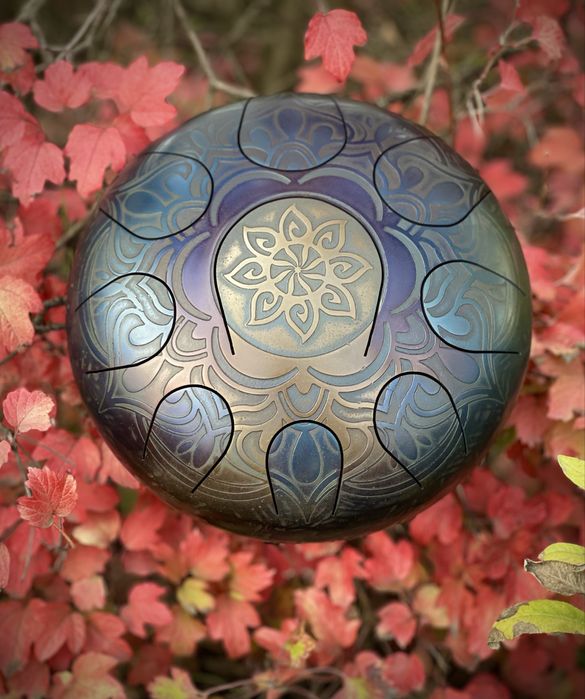 Глюкофон, тонг драм, steel tongue drum, happy drum, magic drum 25 см