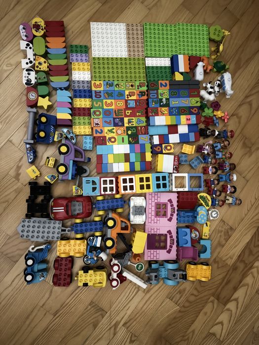 Великий набір Lego Duplo 155+ дет, фігурки, тваринки, машинки