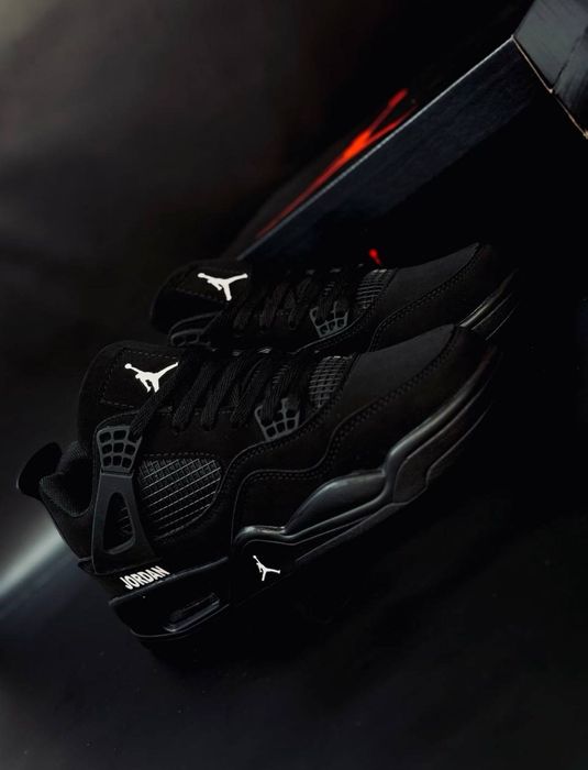 Nike Air Retro Jordan 4 black cat кроссовки Джордан 4