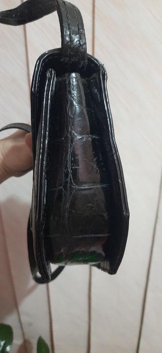 Сумочка лакована брендова ,натуральна шкіра крокодил