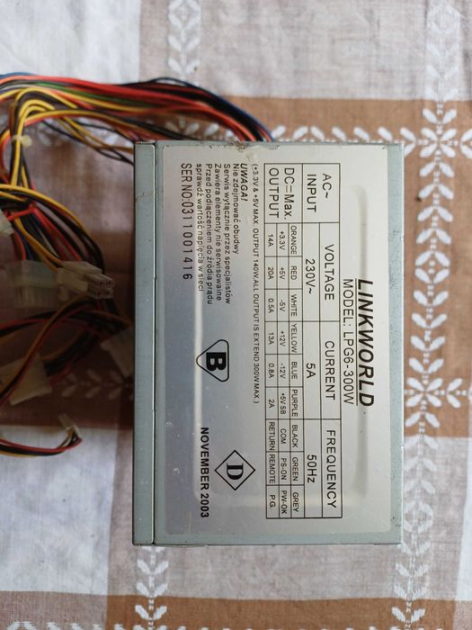 Stare zasilacze komputerowe Fujitsu, Linkworld, Gembird
