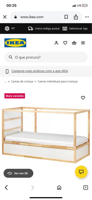 Cama IKEA como nova com colchão incluido