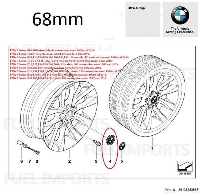 Símbolos emblemas para jantes Bmw 68mm Novos na cor original