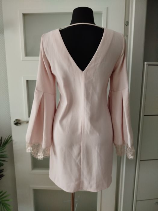 River Island elegancka sukienka pudrowy róż