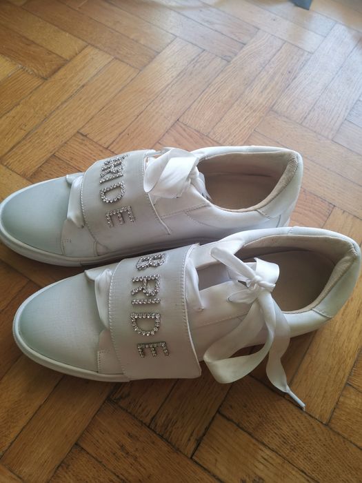 Blue by betsy johnson bride 39 buty ślubne ślub panna młoda trampki