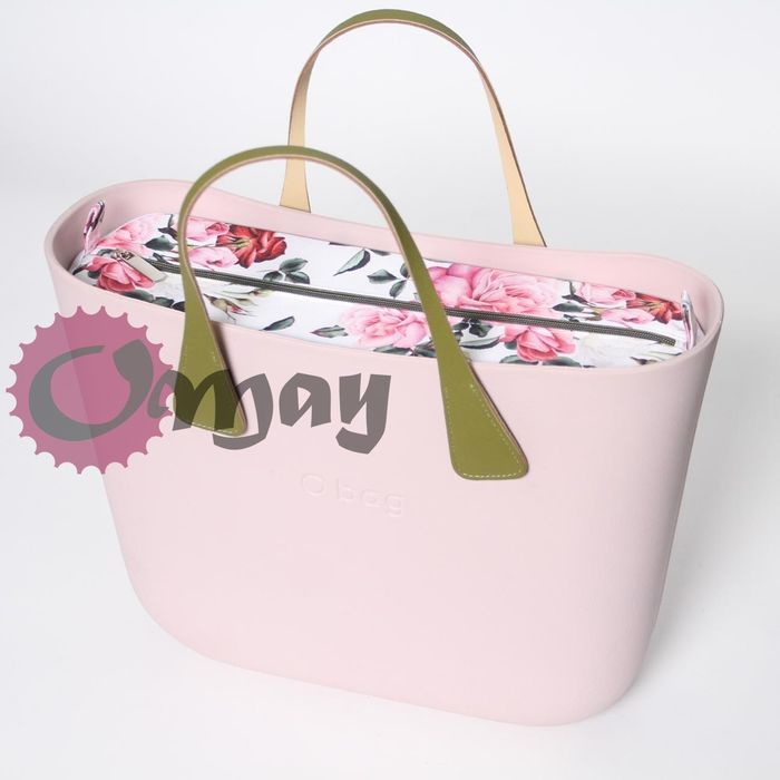 organizer do OBAG STANDARD kwiaty róże dzikie KHAKI 2 kieszenie OMAY