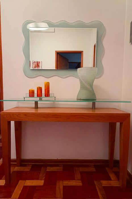 Suporte Decorativo de Velas em Vidro com 3 Velas Incluídas