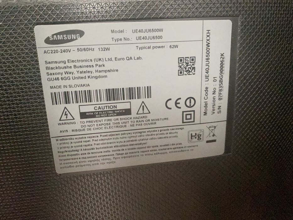 Телевизор Samsung UE40JU6500W