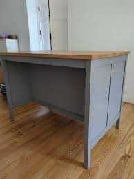 Ilha de Cozinha IKEA TORNVIKEN 126x77 cm - Cinza/Carvalho - Excelente Estado