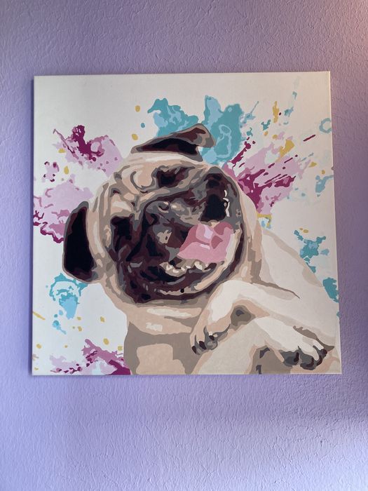 Мопс ГОТОВА картина за номерами