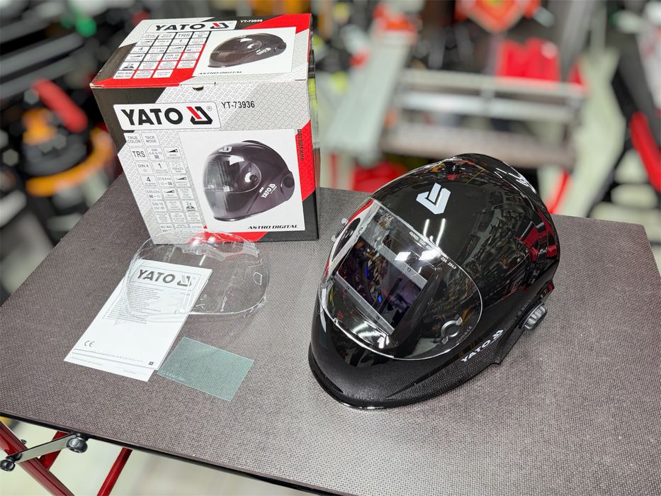 Маска сварщика Хамелеон MMA, MIG, MAG, TIG YATO TRUE COLOR YT-73936 + запасное стекло