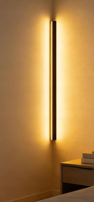 Lampa Ścienna Led Czarna Z Pilotem 36W  Narożna